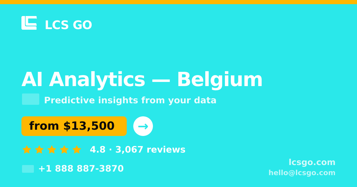 AI Analytics in Antwerp — from $11,500, rated 5/5 by 1541 clients. LCS GO.