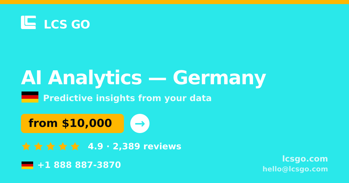 AI Analytics in Munich — from $15,500, rated 4.6/5 by 3141 clients. LCS GO.