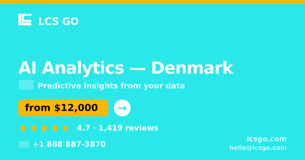 AI Analytics in Denmark — from $12,000, rated 4.7/5 by 1419 clients. LCS GO.