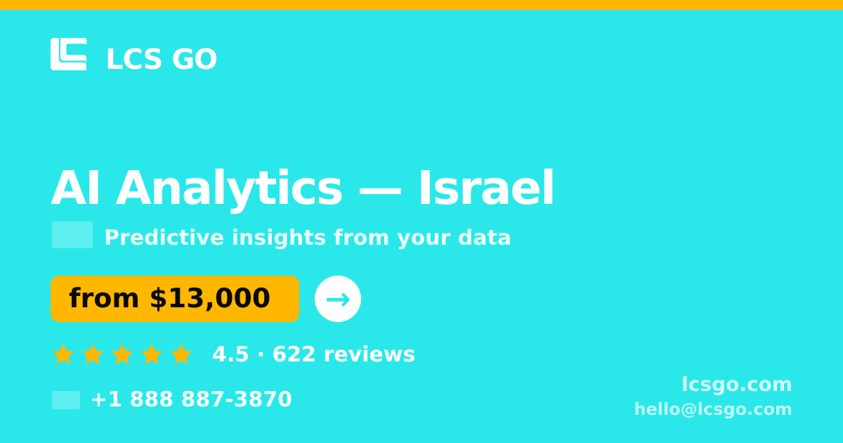 AI Analytics in Israel — from $13,000, rated 4.5/5 by 622 clients. LCS GO.