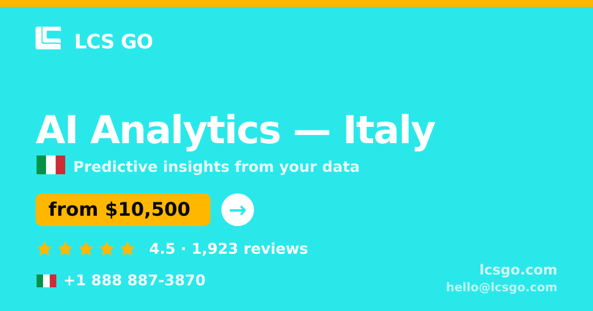 AI Analytics in Naples — from $8,200, rated 4.9/5 by 2946 clients. LCS GO.