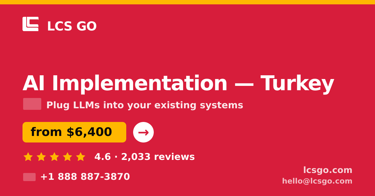 AI Implementation in Istanbul — from $4,900, rated 4.6/5 by 2691 clients. LCS GO.