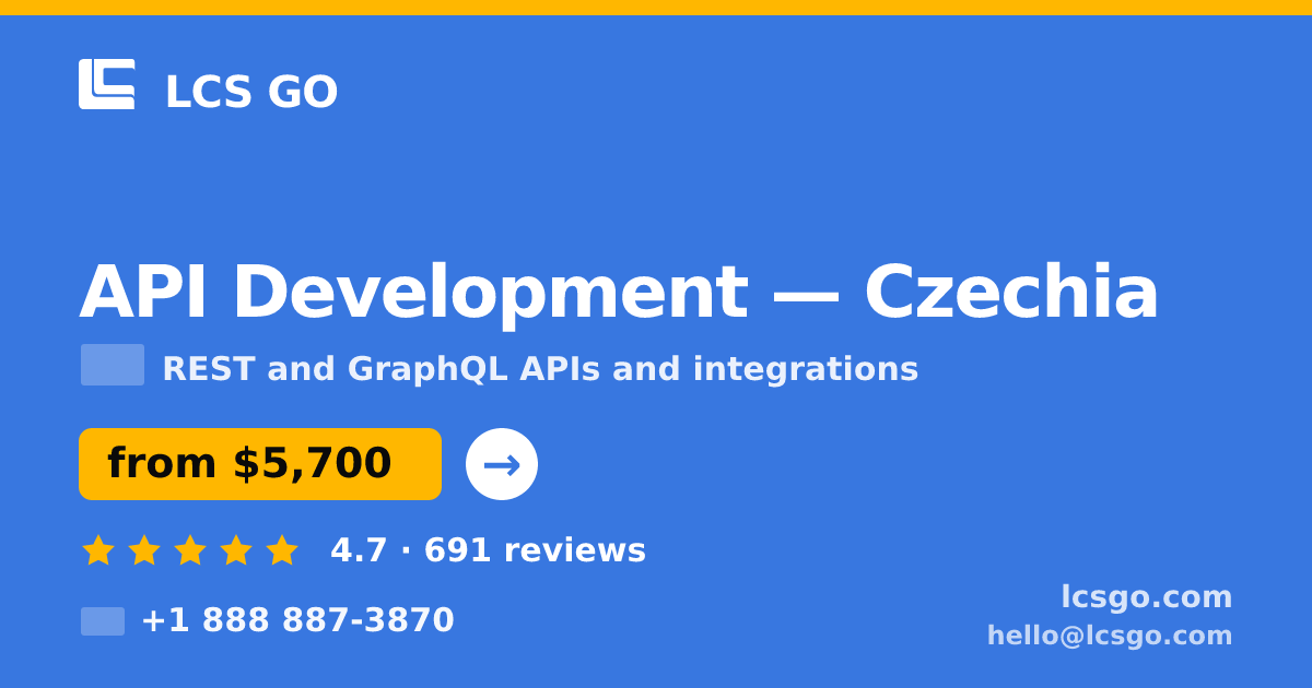 API Development in Czechia — from $5,700, rated 4.7/5 by 691 clients. LCS GO.