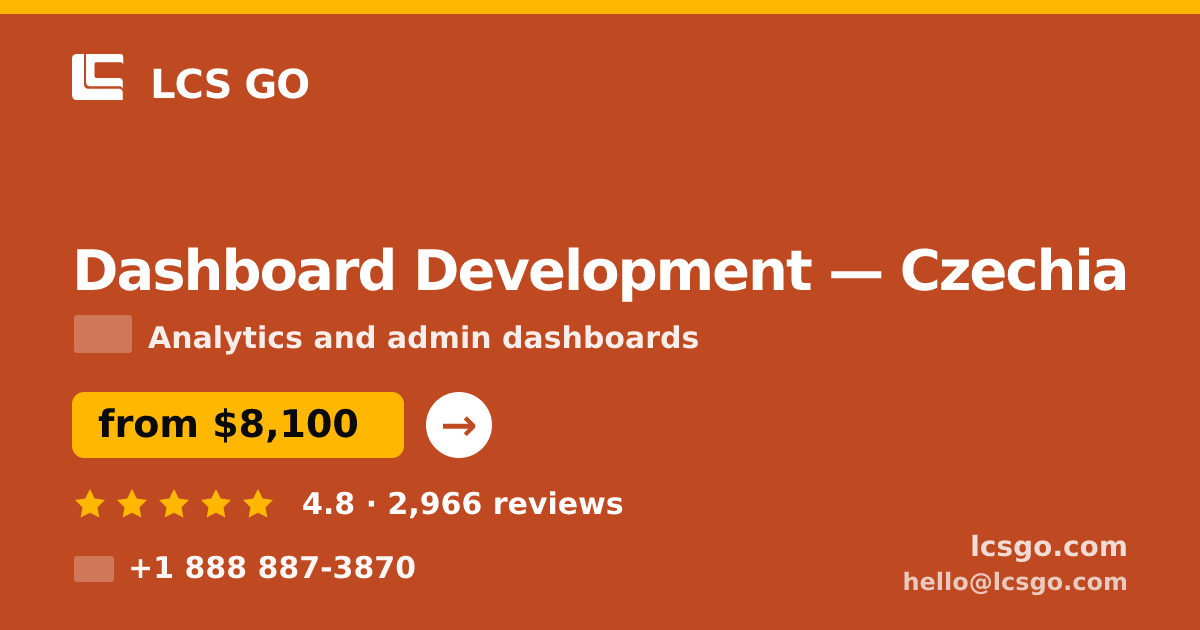 Dashboard Development in Czechia — from $8,100, rated 4.8/5 by 2966 clients. LCS GO.