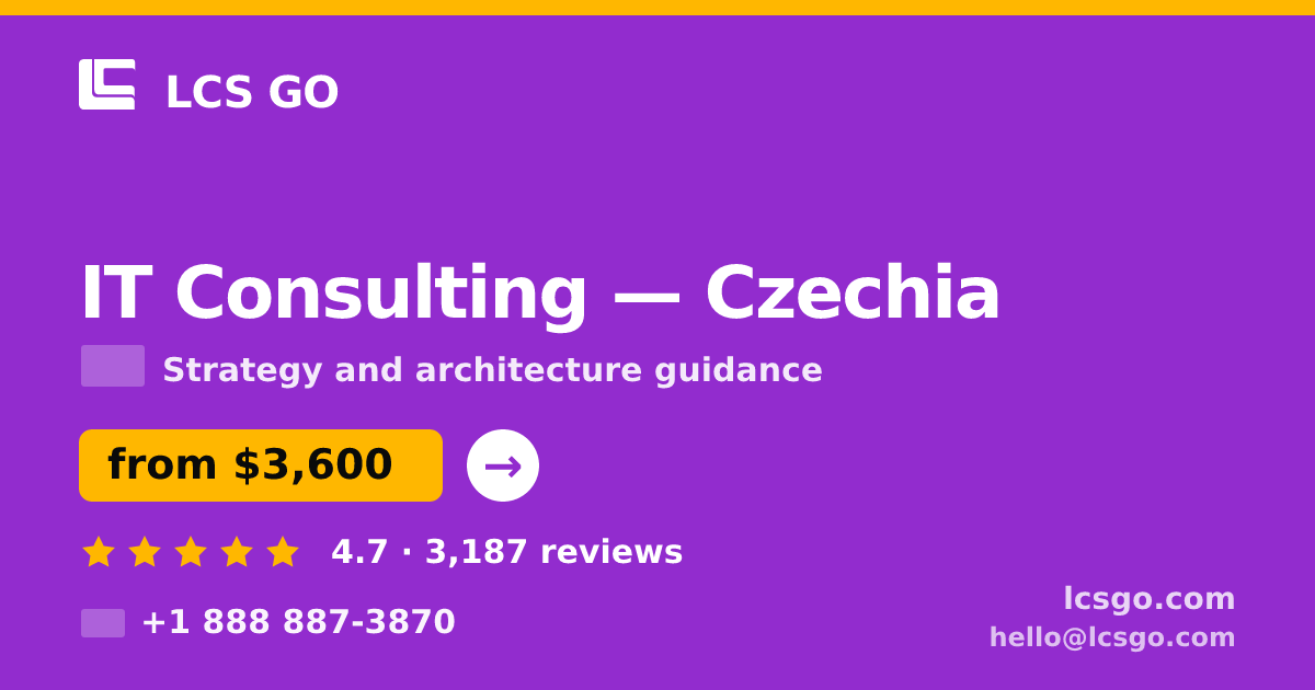 IT Consulting in Czechia — from $3,600, rated 4.7/5 by 3187 clients. LCS GO.