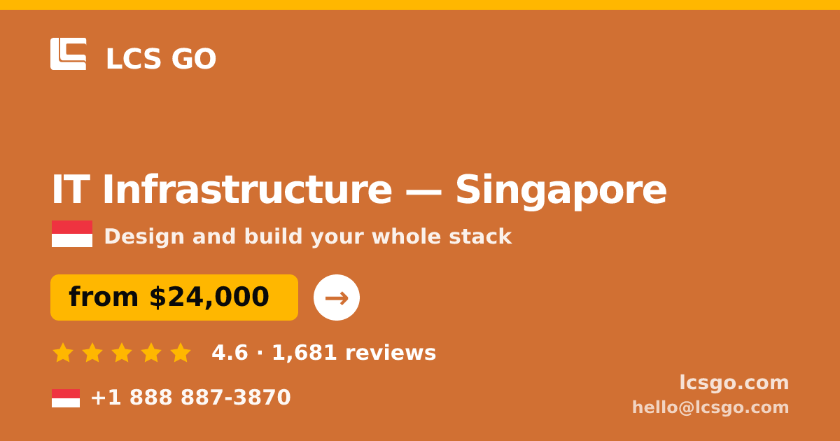 IT Infrastructure in Singapore — from $24,000, rated 4.6/5 by 1681 clients. LCS GO.