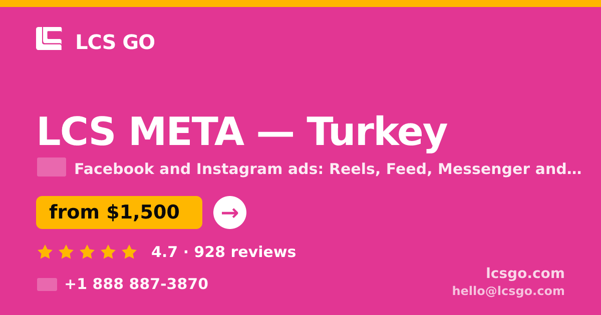 LCS META in Istanbul — from $950/mo, rated 4.9/5 by 3188 clients. LCS GO.