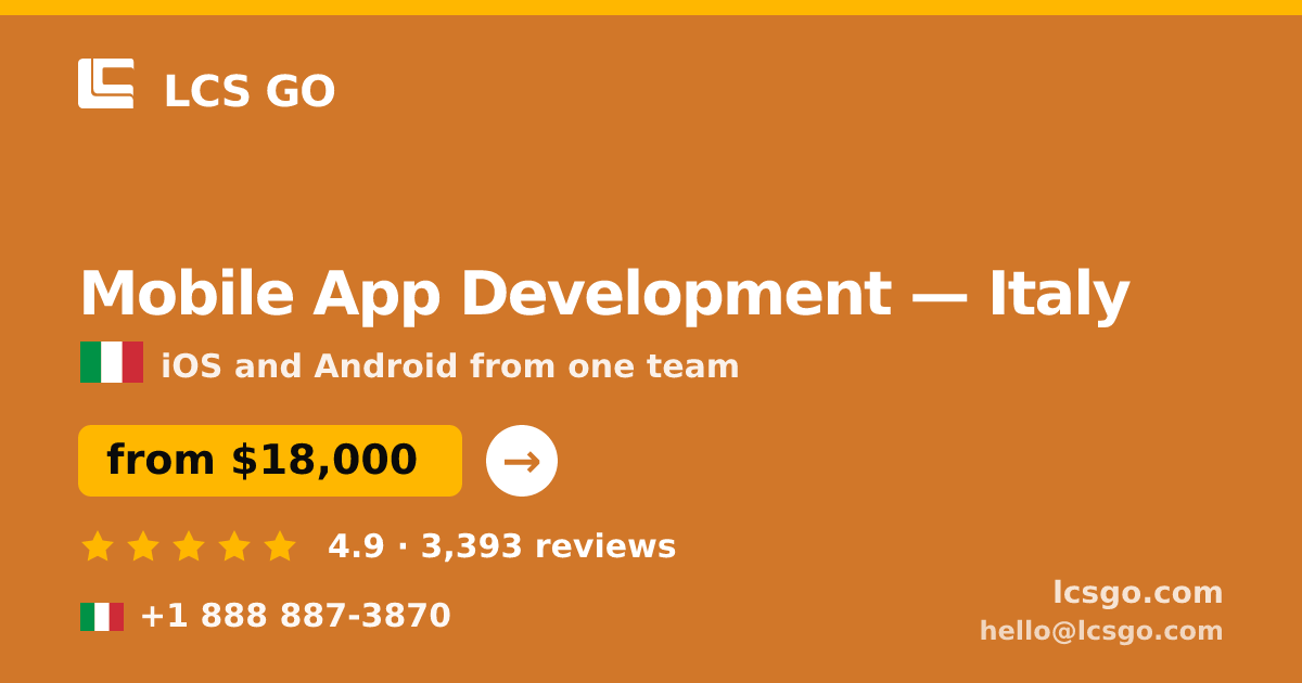 Mobile App Development in Naples — from $17,500, rated 4.6/5 by 1973 clients. LCS GO.