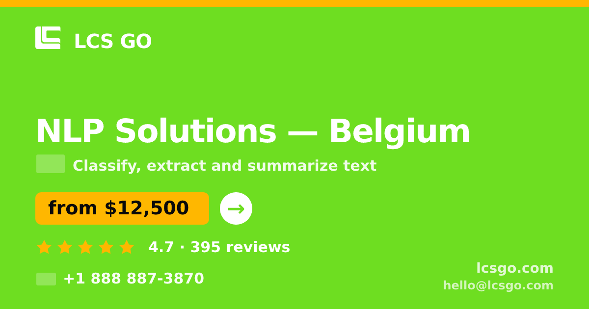 NLP Solutions in Brussels — from $16,500, rated 4.7/5 by 2334 clients. LCS GO.
