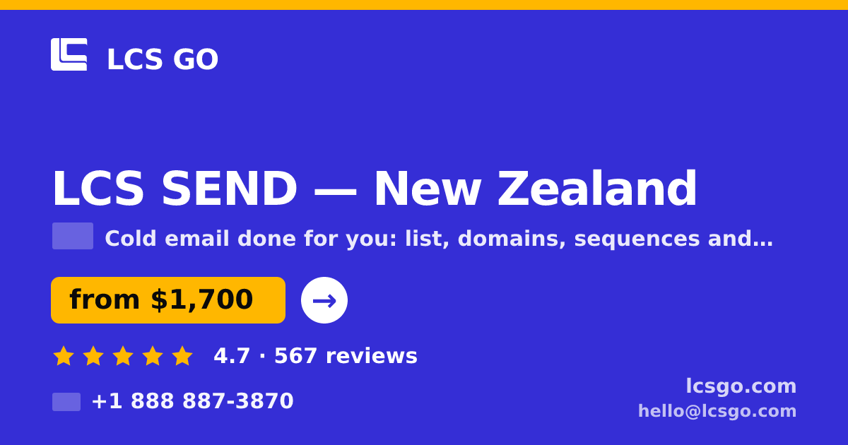 LCS SEND in Wellington — from $1,700/mo, rated 4.9/5 by 2127 clients. LCS GO.