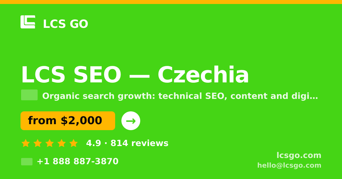 LCS SEO in Czechia — from $2,000/mo, rated 4.9/5 by 814 clients. LCS GO.
