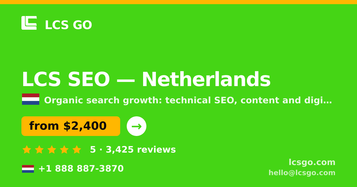 LCS SEO in Rotterdam — from $2,300/mo, rated 4.6/5 by 1017 clients. LCS GO.