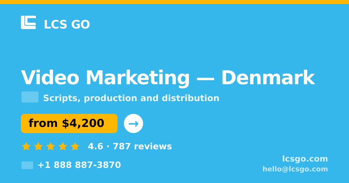 Video Marketing in Denmark — from $4,200, rated 4.6/5 by 787 clients. LCS GO.