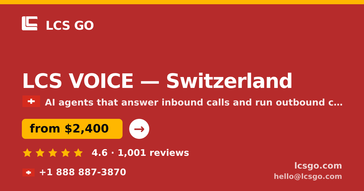 LCS VOICE in Basel — from $4,000/mo, rated 4.9/5 by 1362 clients. LCS GO.