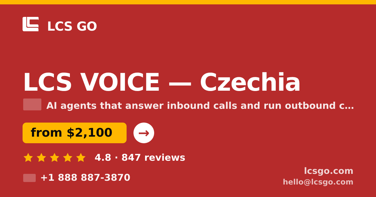 LCS VOICE in Czechia — from $2,100/mo, rated 4.8/5 by 847 clients. LCS GO.