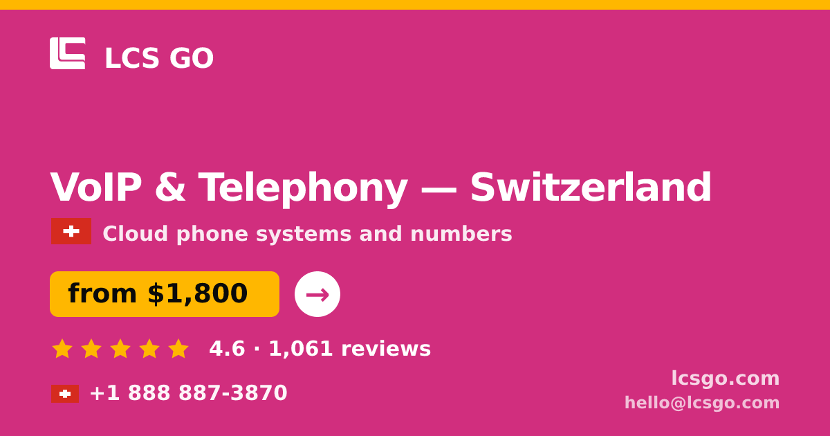 VoIP & Telephony in Zürich — from $2,400/mo, rated 4.8/5 by 2750 clients. LCS GO.